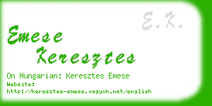 emese keresztes business card